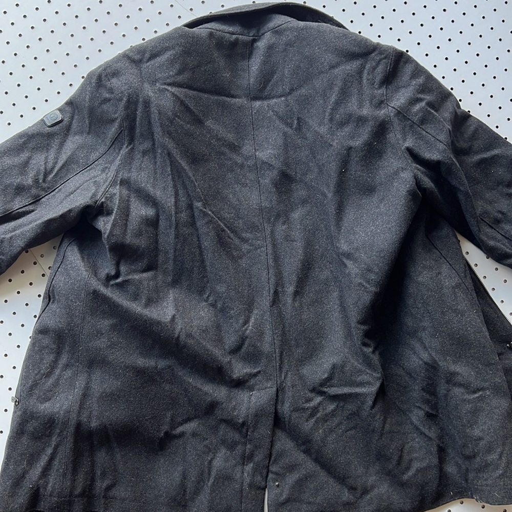 Extra Large Tech Overcoat Lined Charcoal Blackish… - image 7